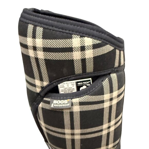 Bogs Waterproof Plimsoll Plaid Neo-Tech Tall Handle Insulated Rain Boots 8 - Picture 5 of 8